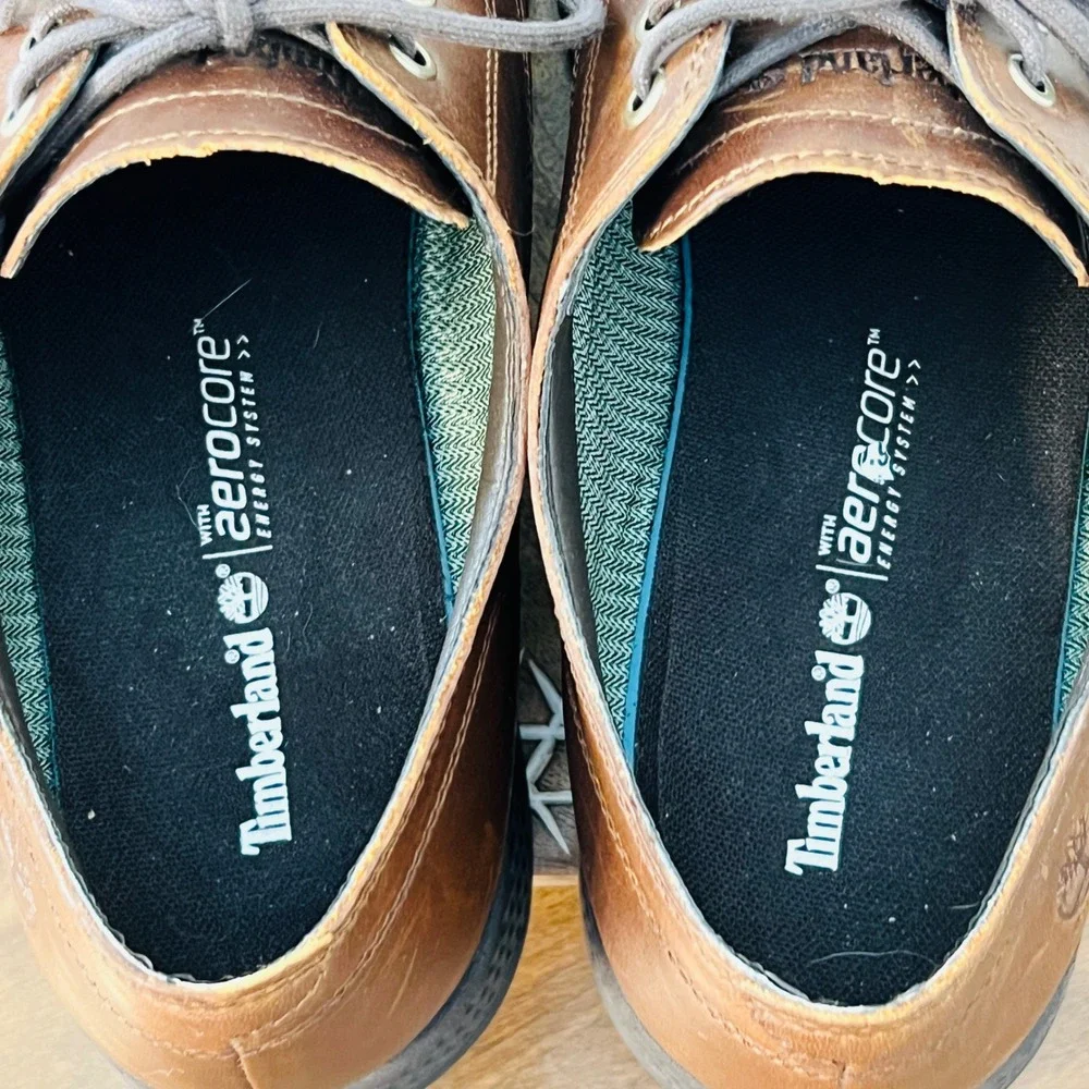 Timberland Aerocore Gore-Tex Brown Leather Oxford Shoes Mens 11.5 A1SNK